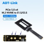 ADTLink PCIe 5.0 X4 M.2 NVMe to E1. S SFFTA1002 확장 어댑터 라이저 케이블 Gen5 128Gbps  5cm100cm : JD12