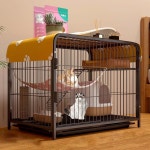 해먹 고양이 놀이펜 밀폐 와이어가 있는 k 집 고양이를 ypdopora 고양이/개/기니피그 위한 실내 A : 로투스루트4