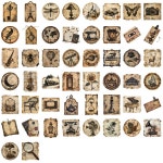 50100PCS 만화 레트로 라벨 스티커 팩 방수 투명 PET 장식용 기타 노트북 문구 : 바이셀에이틴