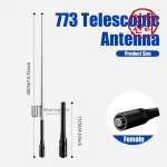 Telescopic Antenna NA-773 Walkie SMA-Female Radio UHF/VHF 144/430MHz For UV-5R Mini 8 DM-32 DM-1701A : -가온테크-