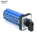 SZW26/LW26 20 3 위치 8 상 32 터미널 20A 실버 접점 범용 로터리 전환 스위치 64x64 48x48mm 패널 1 0 2 Panel 48X48mm : 육십플렉스