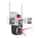 홍통 HD 트리플 렌즈 IP66 야외 무선 카메라 3화면 모니터링 P2P 스마트 홈 보안 PTZ : 백암소소온