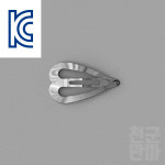 [20개] 핀대 - 하트 똑딱핀 무니켈 헤어핀 부자재 재료 KC  (8189) : 천군만마