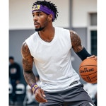 남성용 여성용 스포츠 스웨트밴드 수분 흡수 헤드밴드 손목 밴드 부드럽고 운동용 타월 스웨트 농구 테니스 F8156 퍼플 옐로우 23... 