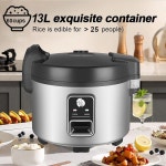 DAZITN 13L 상업용 밥솥 60컵 생쌀 30컵 식당용 1350W 블랙 고속 워밍 65 CUPS COOKED RICE : 해직타