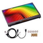 USB HD 인터페이스가 1024 IPS 인치 휴대용 모니터 소형 해상도 정전식 스크린  검정색 : 필템로그