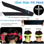 스포츠 스웨트 밴드 조절 가능한 닌자 헤드밴드 가라테 스웨트밴드 헤어 랩 러닝 테니스 농구 축구 운동용 F8340 겁에 질린 얼굴 : 퍼스트클래스20