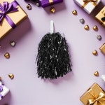 12pcs 치어리딩 폼폼스 스포츠 팀 스피릿 에어로빅 파티 축구 응원을 위한 가볍고 재사용 가능한 핸드 댄스 꽃 : 콘샌드