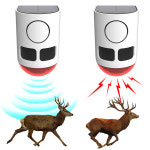 태양광 야외 동작 감지 경보기 스트로브 라이트 동워터 퇴치음 소음 발생기 포함 정원 농장 정원용 : 그라츠1