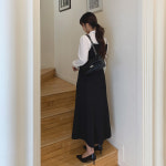 포엣 벨트 레이어드 뷔스티에 롱 원피스 A1088 : 어썸하비