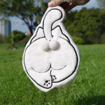 G1802 고양이 뒷모습 핸드타올 뽕알 포인트 인테리어 냥집사 선물 수컷 : 쿠마네상점