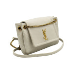 [중고] 생로랑 Saint Laurent 672738 화이트 레더 노리타 미니 체인 숄더백 : 중고명품 위례