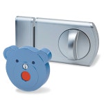 극영 캐릭터 화장실 잠금장치 T-420D 어린이집 유치원 큐비클 도어락 곰돌이 잠금쇠 : 이레일상
