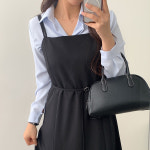 포엣 벨트 레이어드 뷔스티에 롱 원피스 A1088 : 어썸하비