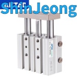 품질보장 납품전문 에어택 정품 TCL 공압 실린더 3축 3개 가이드 로드 내경 12 16 20 25 32 40 50 63 80 100mm 스트로크 10~200... 