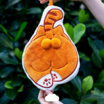 G1802 고양이 뒷모습 핸드타올 뽕알 포인트 인테리어 냥집사 선물 수컷 : 쿠마네상점