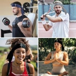 스포츠 스웨트 밴드 조절 가능한 닌자 헤드밴드 가라테 스웨트밴드 헤어 랩 러닝 테니스 농구 축구 운동용 F8340 겁에 질린 얼굴 : 퍼스트클래스20