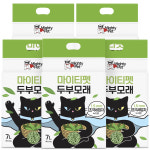마이티펫 고양이 두부모래 초극세입자 1.5mm 대용량 5팩 녹차향, 2.5kg, 5개 : 마이티펫