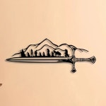 반지의 제왕 금속 레트로 실루엣 팬들을 프로도와 데코레이션 장식 타지 철제 벽화 Z0036 : 송민갤러리