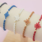 DIY 초급 전통 국화매듭팔찌 키트 명절 추석 설날 초급자용 매듭공예 설명서포함 : 디어드리머