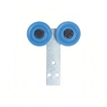 구로캐스터  항가차 C형 강용 로라 MC 나이론 2륜 판넬 행거도어 레일바퀴 항가로라 : 구로캐스터