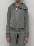 SAN263-1 후드 자켓 Asymmetric Zip Hoodie - Gray : 찬스클로딩