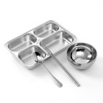 온키친 스텐 4구 식판 풀세트 중 병원스텐식판 4찬식판 배식판 스텐식판 스텐국그릇 스텐밥그릇 병원식판 구내식당식판 단체급식판... 