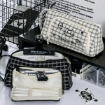 귀여운 고양이 Mewo 격자 무늬 휴대용 연필케이스 학교 사무실 F7920 내구성 문구 가방 : 퀘스트트레이드