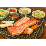 소고기 돼지 고기 생고기 meat 삼겹살 갈비 등심 안심 축산 정육 식당 파르텔 벽지 시트지 롤스크린 : 으뜸데코