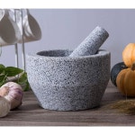 ZHz 모르타르 및 페슬 세트 대형 화강암 천연 석재 볼 그라인더 수동 조미료 : 준딜