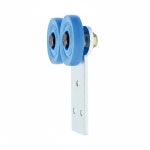 구로캐스터  항가차 C형 강용 로라 MC 나이론 2륜 판넬 행거도어 레일바퀴 항가로라 : 구로캐스터