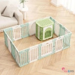 강아지 울타리 애완동물 케이지 켄넬 코기 테디 중소형견 특수 야외 발코니 (게이트 포함) : 요물창고