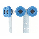 구로캐스터  항가차 C형 강용 로라 MC 나이론 2륜 판넬 행거도어 레일바퀴 항가로라 : 구로캐스터