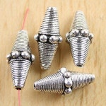 티베트 실버 테이퍼 스페이서 비즈 21.5x10.2mm 구멍 1.2mm H0564 10 개 : 굿즈헌터대박