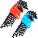 에피세레 26피스 프리미엄 볼 엔드 육각 키 앨런 렌치 세트 SAE 3 / 643 1 17-Pc. Folding Hex Key : 다루마마켓