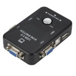 2in 1 아웃 2포트 VGA KVM 스위치 USB 2.0 스플리터 유연한 스위처 : 프라임무역59
