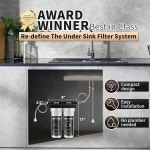 싱크 윙솔 표시 미네랄 감소, 맛 여과, / 워터 42&53 염소 개선, 하에서 필터 냄새 중금속 침전물 ansi 2단계 언더 수명 ph+ 심층 nsf pfas 개선... 