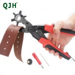 가죽 펀칭기 천공기 회전 1PC 공예품 타공 벨트 DIY 펀처 도구 헤드가있는 홀   Style Style A : 카인드 트레이더스