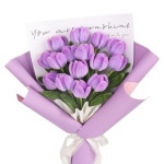 마다꾸미 DIY 모루 꽃다발 만들기 세트 04 보라 튤립 : 마다가스카르 수산