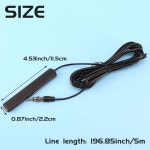 Well ANT-309 자동차 라디오 안테나 - 범용 FM 패치 검정색 증폭기 공중 앞유리 마운트 85-1 : 보리바티