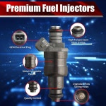 Jeep Grand Cherokee TJ 랭글러 1996 1997 1998 4.0L L6 VIN S - 812-11128 RL030778AB 연료 인젝터 6개 세트 53030778 : Atelier Opale