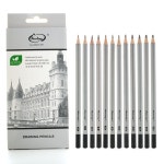 12pcs 스케치 연필 세트 2H-10B 코어를 깨기 쉽지 않고 드로잉 섀도우 학생 초급 위해 컬링하기 쉽습니다. : 올스토어5