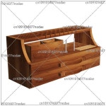 DIY 수제 가죽 공예 조각 절단 도구 더블 서랍 하이 엔드 느릅나무 스토리지 랙 실용적인 : 충일물류