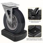 트레일러용 리크마이어 고무 휠 도크, 6인치 캐스터, RV, 보트, 캠핑카, 카라반용 여행 트레일러 도크 잭 스태빌라이저 장착 : Atelier Opale