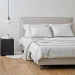 스테이모어 플로트 하이엔드패브릭 가죽 침대프레임 평상형 LK(라지킹)1800, 유광블랙 : 스테이모어