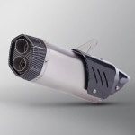 자동차머플러 S8 더블 홀 바이크 오토바이 배기 시 커버 머 슬립온 5 R25 CBR250RR GS25 400 MT03 PCX 용 : 플라이한중무역