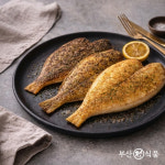 냉동 후라이드 손질 가자미 구이 1팩 3미 x 2봉 간편요리 소포장 전자레인지 720g : 바다나라씨푸드