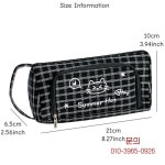 귀여운 고양이 Mewo 격자 무늬 휴대용 연필 케이스 학교 사무실 F7920을위한 내구성 문구 가방 : 블루상사1