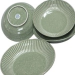 식기 접시 4개 찬기 그린 도자기 그릇 로얄아리따 WW2B7044 : 따라라몰