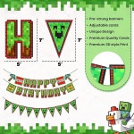 인도트라이브 게임 생일 배너 10피트 픽셀 테마 Blue : 로라로라스토어